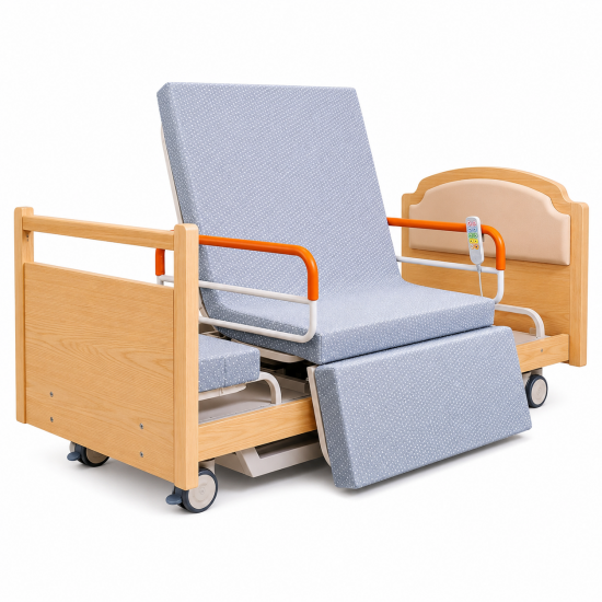 Electric Transfer Nursing Bed with 90° Rotating Exit System
